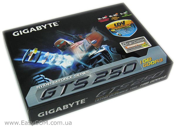 Обзор видеокарты GIGABYTE GeForce GTS 250 с 1024 МБ GDDR3